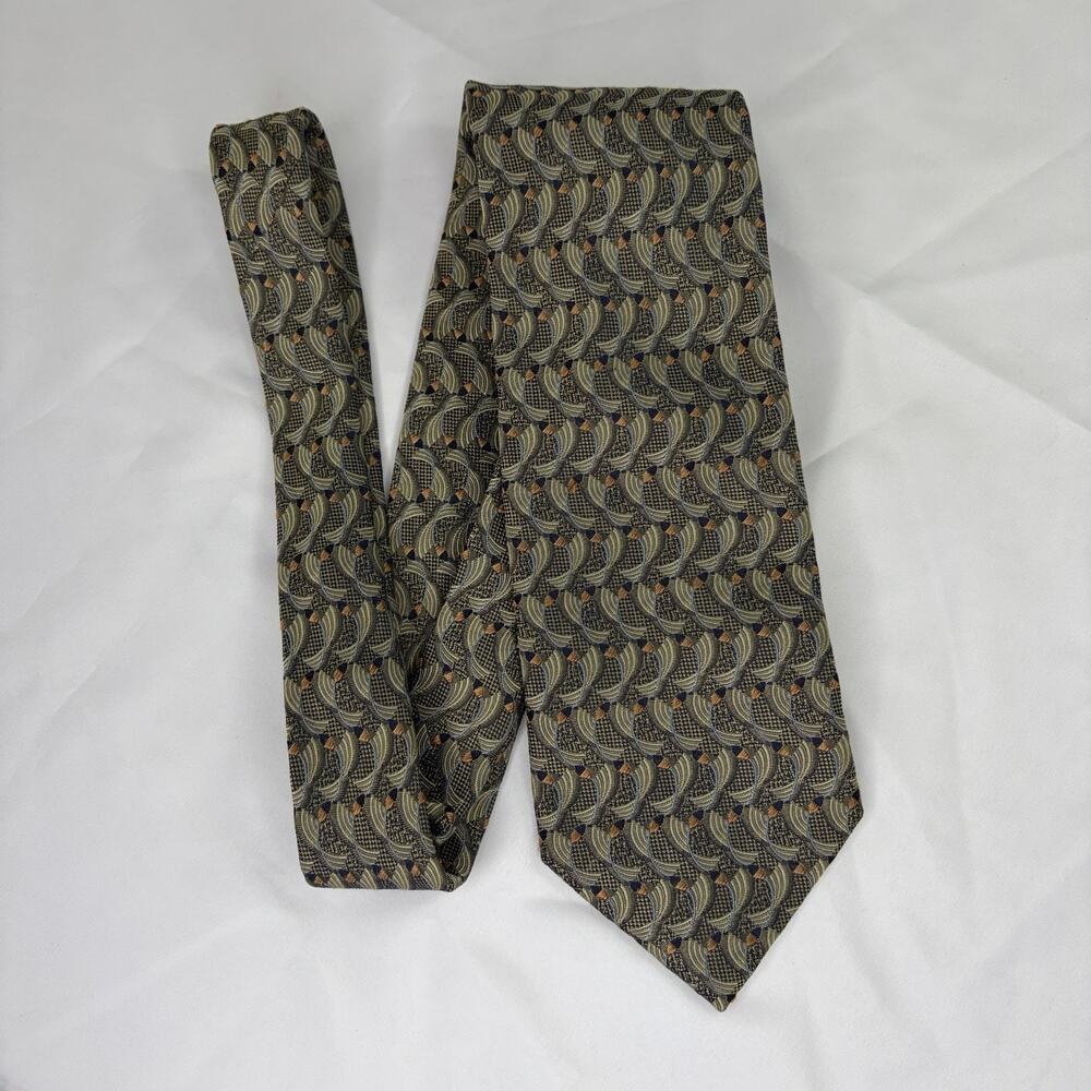 Kolte 100% Silk Necktie Handmade in Italy Abstract Print, Preppy, Business, Work